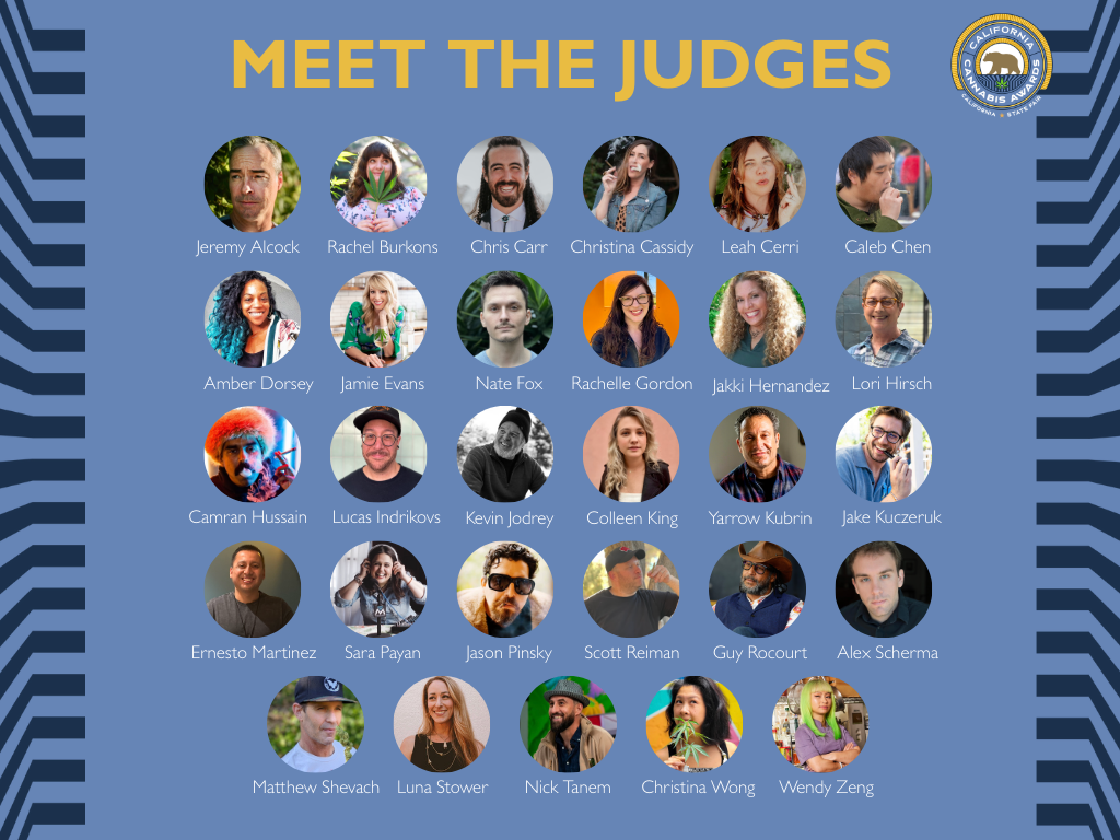 The list of Budist judges for the 2025 California Cannabis Awards